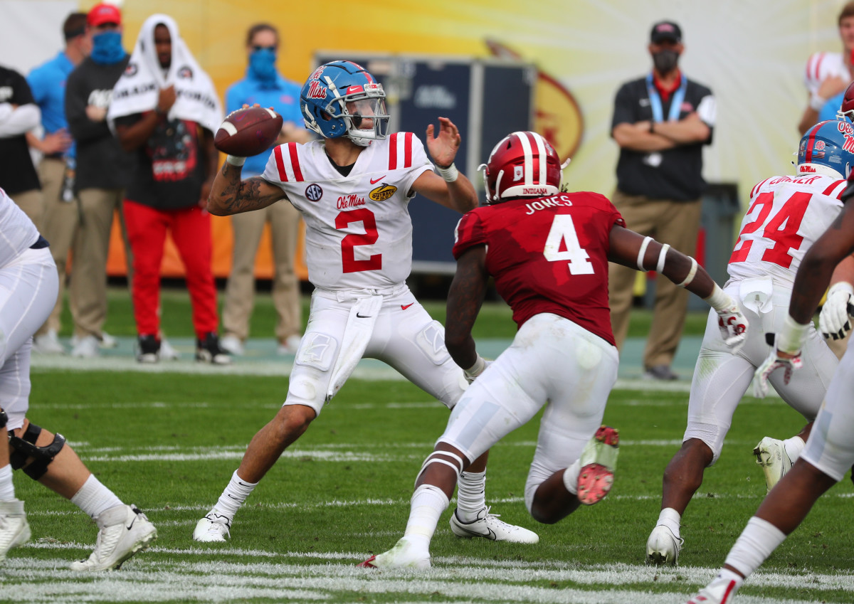 A volatile passer, some consider Matt Corral a top-tier quarterback in the 2022 class. 